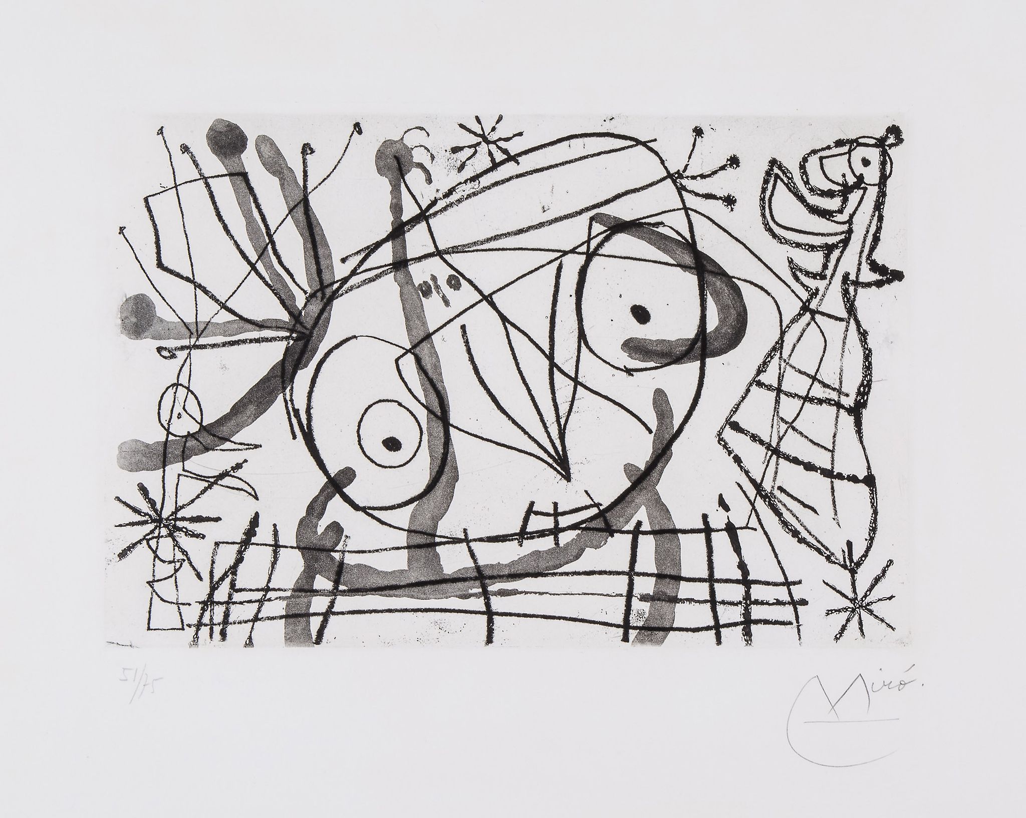 **Joan Miró (1893-1983) - Fissures (D.465) etching and aquatint, 1969, signed in pencil and numbered