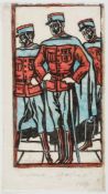 Lill Tschudi (1911-2004) - Spahis (L.T.3) the scarce linocut, 1930, signed twice, titled,