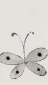 Andy Warhol (1928-1987) - Butterfly pen and ink with wash on thin cream card, c.1957, with the