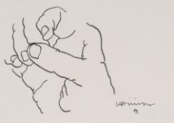 Eduardo Chillida (1924-2002) - Hand charcoal on laid paper, c.1985, signed in black ink,  180 x