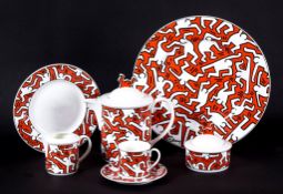 Keith Haring (1958-1990) - A Piece of Art the bone-china tea service, 1991, from the edition of