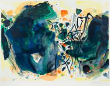 Chu Teh-Chun (Zhu Dequn)(b.1920) - Composition lithograph printed in colours, 2005, signed in