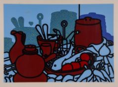 Patrick Caulfield (1936-2005) - Glazed Earthenware (C.51) screenprint in colours, 1976, signed in
