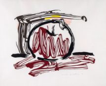 Roy Lichtenstein (1923-1997) - Red Apple (C.196) woodcut printed in colours, 1983, signed, dated and