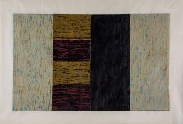 Sean Scully (b.1945) - Stranger woodcut printed in colours, 1987, signed, titled and dated in