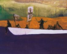 Peter Doig (b.1959) - Canoe etching with aquatint printed in colours, 2008, signed and dated in