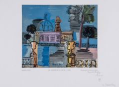 Raoul Dufy (1877-1953)(after) - Le Casino de la Jetée a Nice wood engraving, 1950, signed by the