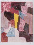 Serge Poliakoff (1906-1969) - Composition in Red, Carmine-red and Yellow (P.&S.19) lithograph