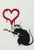 Banksy (b.1974) - Love Rat screenprint in colours, 2004, numbered 216/600, published by Pictures