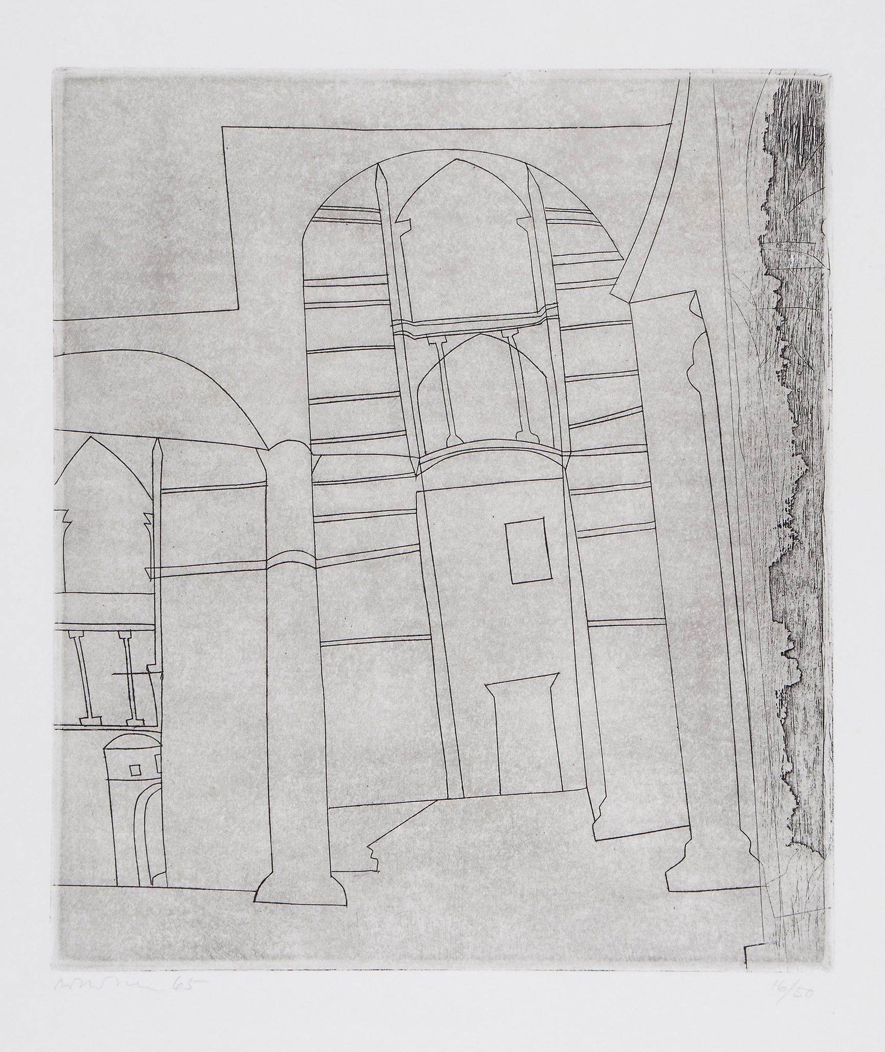 Ben Nicholson (1894-1982) - Siena (C.39) etching with drypoint, 1966, signed and dated in pencil,