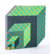 Victor Vasarely (1906-1997) - Felhoe the hand-painted wood multiple, c.1980, signed in black ink,