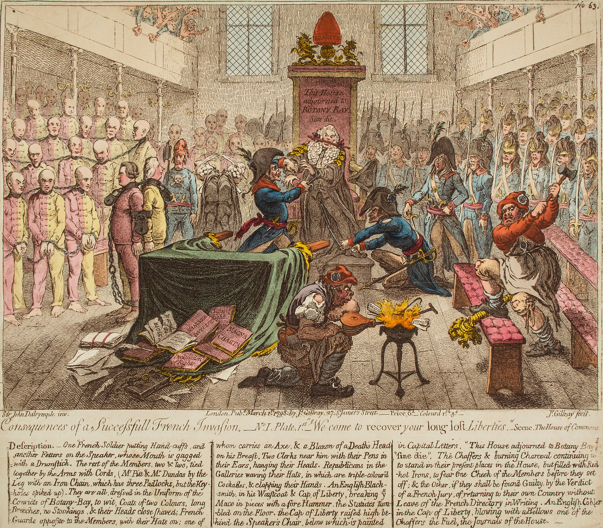 Gillray (James) - Consequences of a Successfull French Invasion - No.I, Plate 1st; No.I, Plate 2nd,