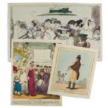 ** Rowlandson (Thomas) - A Bonnet Shop, depicting a shop girl doing the hard-sell on a customer
