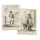 ** Bretherton (Charles) - Postiglione Inglese; Postiglione Germanico, satirical portraits of the