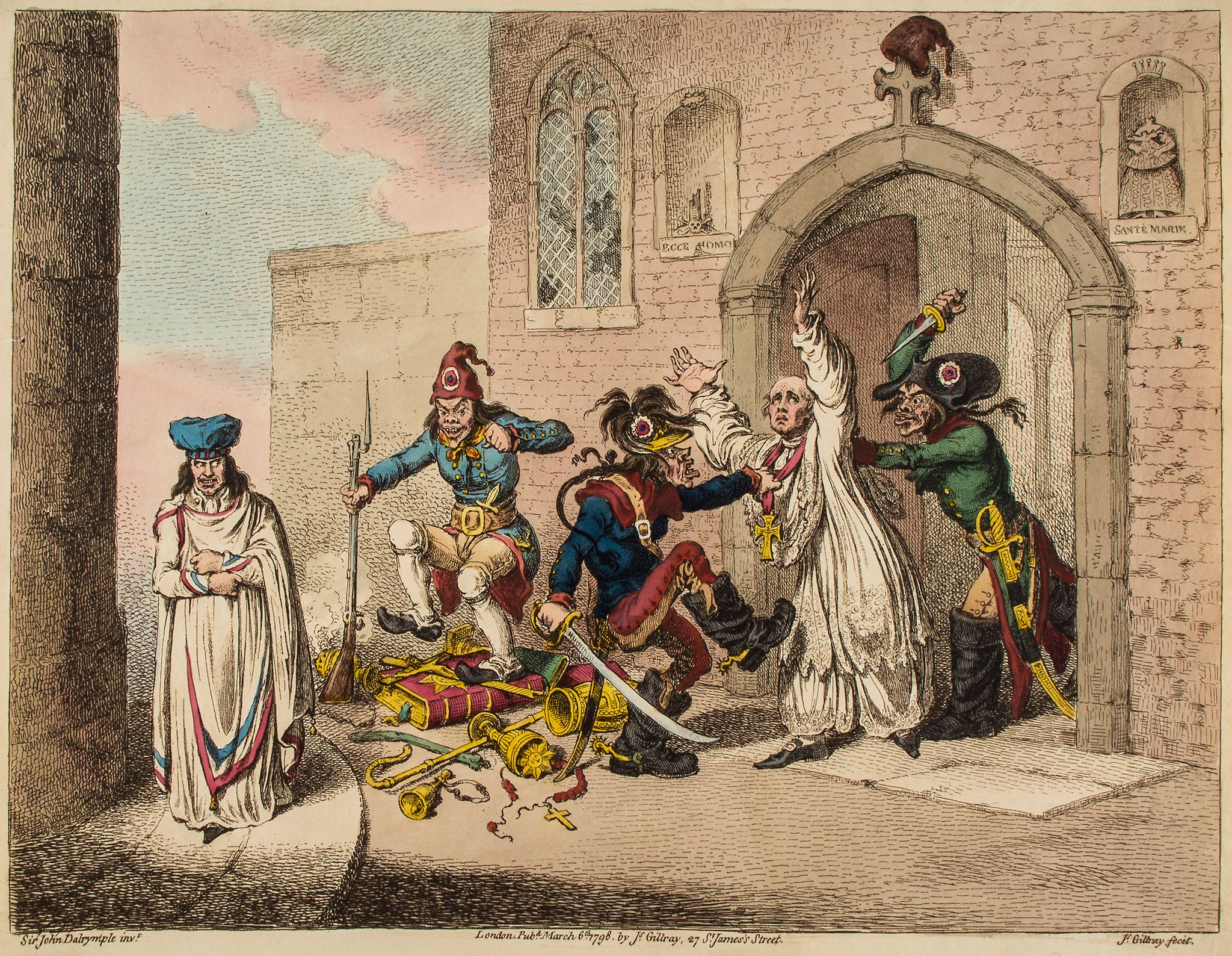 Gillray (James) - Consequences of a Successfull French Invasion - No.I, Plate 1st; No.I, Plate 2nd, - Image 2 of 3