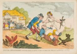 ** Rowlandson (Thomas) - Doctor Drainbarrel conveyed home in order to take his Trial for Neglect