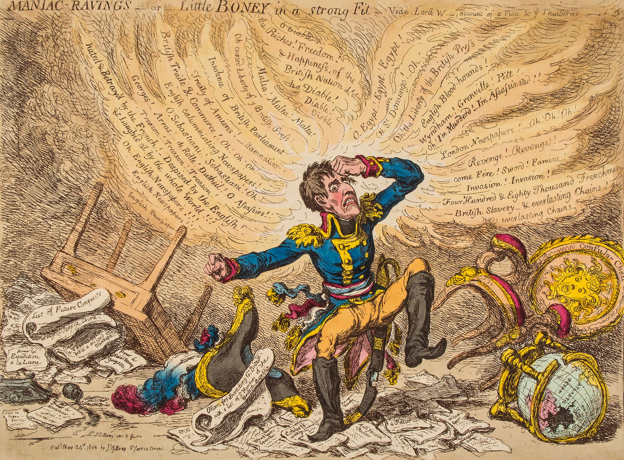 Gillray (James) - Doctor Sangrado curing John Bull of Repletion, Addington bleeds an exhausted - Image 3 of 3