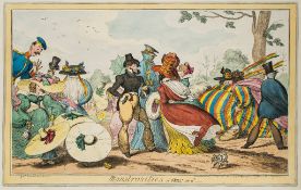 Cruikshank (George) - Monstrosities of Fashion 1816-1826,  the set of 8 hand-coloured etchings,
