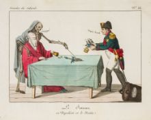 Annales du Ridicule, ou Scènes et Caricatures Parisiennes, 12 parts [all published],   24 hand-