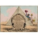Gillray (James) - Egyptian Sketches, the set of 6 plates with the pictorial frontispiece, the