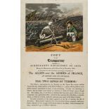 Rowlandson (Thomas) - The Two Kings of Terror, broadside copy of the transparency exhibited at