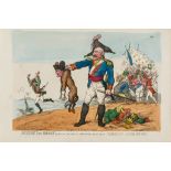 Rowlandson (Thomas) - Blucher the Brave extracting the groan of Abdication from the Corsican Blood