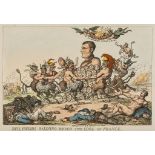 Rowlandson (Thomas) - Hell Hounds Rallying Round the Idol of France;  The Corsican and his Blood