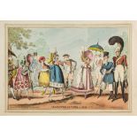 ** Cruikshank (George) - [Dandies or] Monstrosities of 1818, satirising costume of the day,   hand-