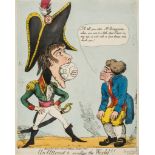 Woodward (George Moutard) - An Attempt to swallow the World!! a large-headed Napoleon stands with