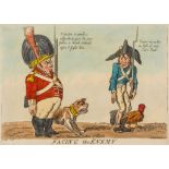 Woodward (George Moutard) After. - Facing the Enemy; The Corsican Macheath, 2 invasion prints, the
