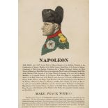 Voltz (Johann Michael) After. - Napoleon, English edition of a German broadside, with it's