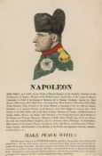 Voltz (Johann Michael) After. - Napoleon, English edition of a German broadside, with it's