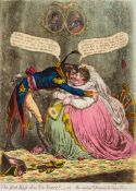 Gillray (James) - The first Kiss this Ten Years! _ or _ the meeting of Britannia & Citizen François,