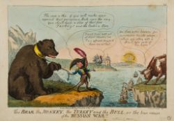 Cruikshank (Isaac) - The Bear, the Monkey, the Turkey and the Bull, or the true cause of the Russian