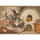 Gillray (James) - The Surrender of Ulm _ or _ Buonaparte & Gen.l Mack, coming to a right