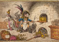 Gillray (James) - The Surrender of Ulm _ or _ Buonaparte & Gen.l Mack, coming to a right