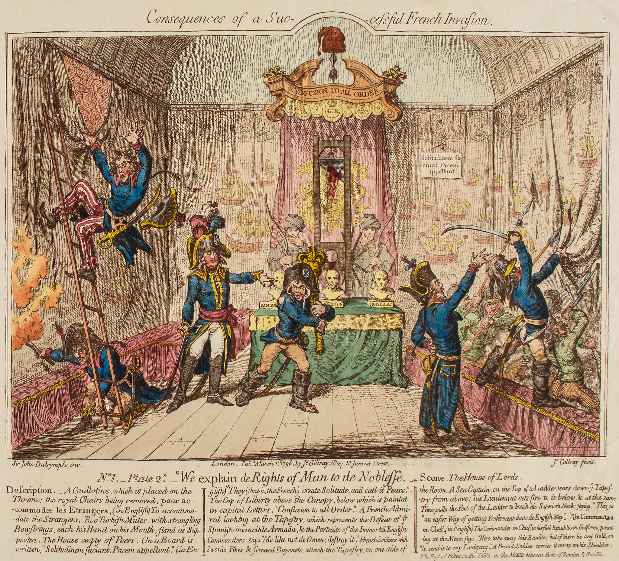 Gillray (James) - Consequences of a Successfull French Invasion - No.I, Plate 1st; No.I, Plate 2nd, - Image 3 of 3