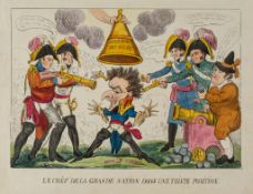 A mixed group of French satires on the Allied victory at Waterloo, including   La Chèf de la