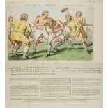 ** -. Gillray (James) - Dan beating the Phillistines, Daniel Mendoza with his opponent William