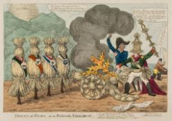 Williams (Charles) - Boney at Elba or a Madman's Amusement, satirising Napoleon coping with his
