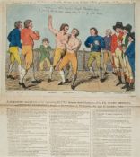 ** Boxing.- Gillray (James) - the Manner in which Mendoza Caught Humphries twice, &  Generously laid