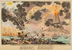 Cruikshank (George) - An Eruption of Mount Vesuvius, and the Anticipated Effects of the