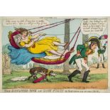 Rowlandson (Thomas) - The Dunghill Cock and Game Pullet or Boney Beat out of the Pitt;  Three