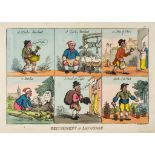 ** Rowlandson (Thomas) - Refinement of Language, after George Moutard Woodward, 6 panels of