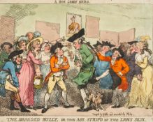 ** Rowlandson (Thomas) - A Box Lobby Hero, The Branded Bully, or the Ass Strip'd of the Lions