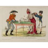 a small, mixed, group of satires on Napoleon's overreaching territorial ambitions, including   The