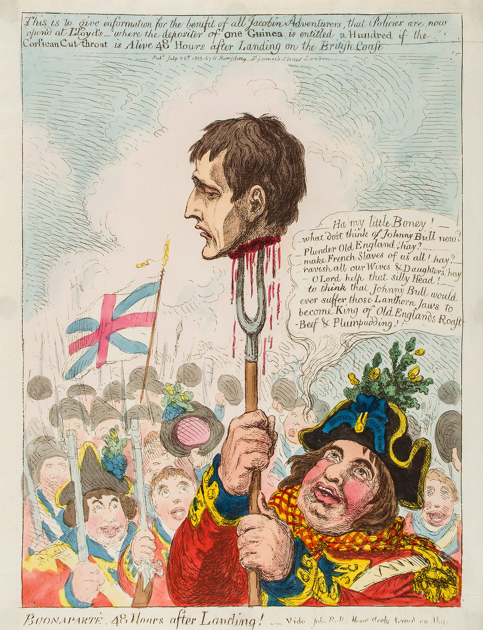 [Woodward (George Moutard)] - John Bull Peeping into Brest, the blockade of the French port by a