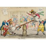 [Rowlandson ] The Rival Candidates , Fox , Hood and Wray , hand-colouring  [Rowlandson (Thomas)]