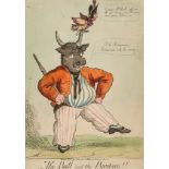 Holland (William) Publisher. - The Bull and Bantam!! a bull dancing in sailor's uniform to Rule