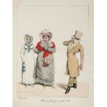 Cari (Godissart de) - Musée Grotesque,  50 hand-coloured etched plates only (of 65, numbered 1-49